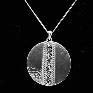 Brighton Mingle Disc Pendant Necklace Hammered